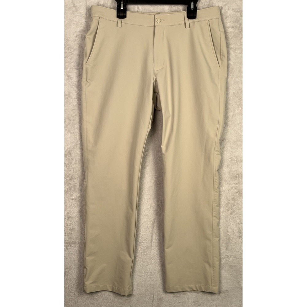 Under Armour Men's Golf Pants 38x30 Performance Beige Tan Straight Chino Khaki‎